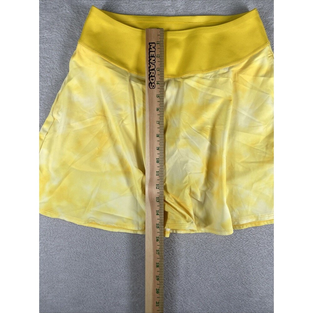 Puma Power Shape Skort Women's Small Tie Dye Yellow Sport Tennis Golf Pickleball - Picture 5 of 9